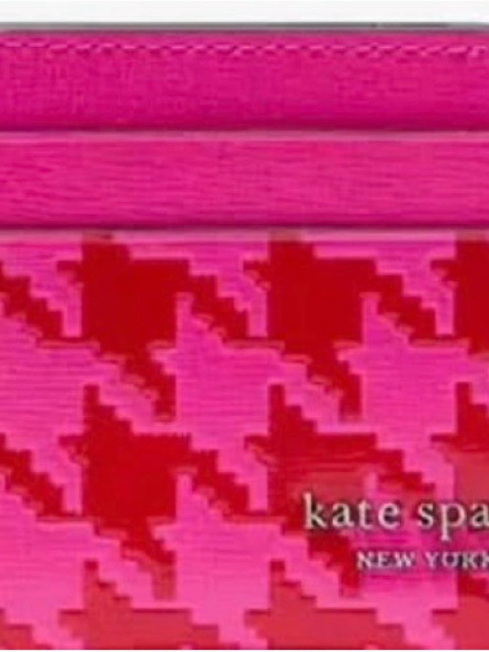 kate spade Pink and Red Geometric Card Case